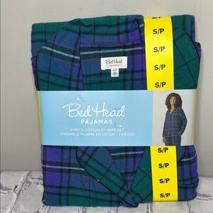 BedHead Plaid Pajama Set in Blue and Purple